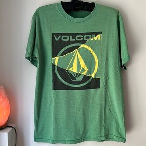 Volcom Logo Short Sleeve Tee Green Medium